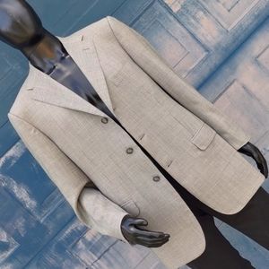 CORNELIANI MEN'S SUPER FINE WOOL (18.75 microns) HOUNDSTOOTH LUX BLAZER